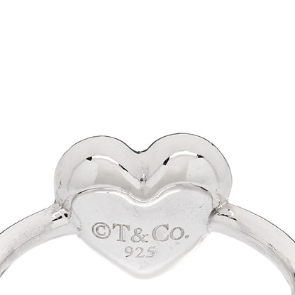 Tiffany Sterling Silver Heart Puff Ring 49 5 5 of 5