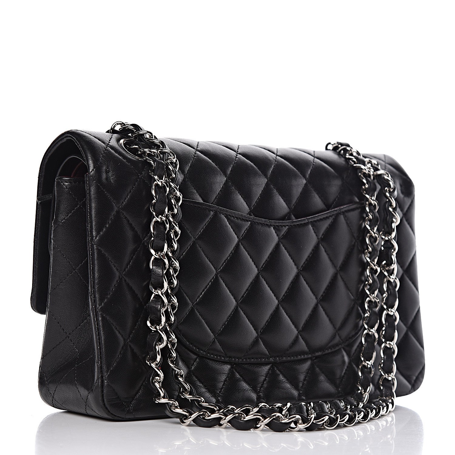 Chanel Lambskin Quilted Medium Double Flap Black 3 of 14