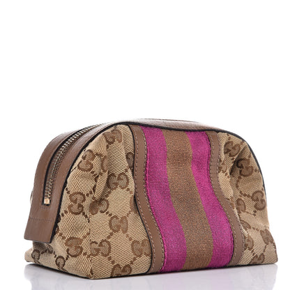 Gucci Monogram Web Small Cosmetic Case Pink 3 of 9