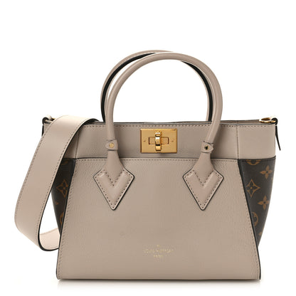 Louis Vuitton Calfskin Monogram On My Side PM Greige 1 of 8