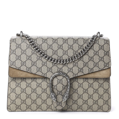 Gucci GG Supreme Monogram Medium Dionysus Shoulder Bag Taupe 1 of 8