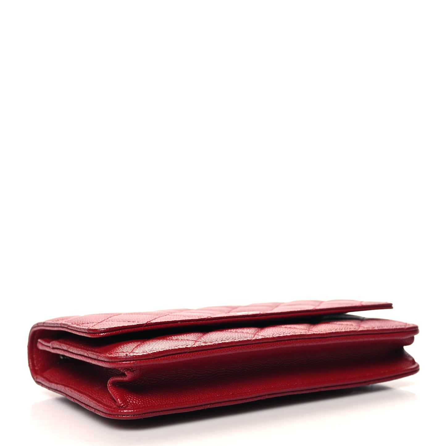 Caviar Quilted Wallet on Chain WOC Red