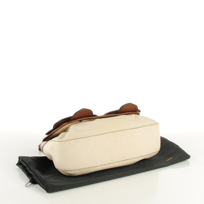Fendi Toile Calfskin B Bag Beige Tan 4 of 9