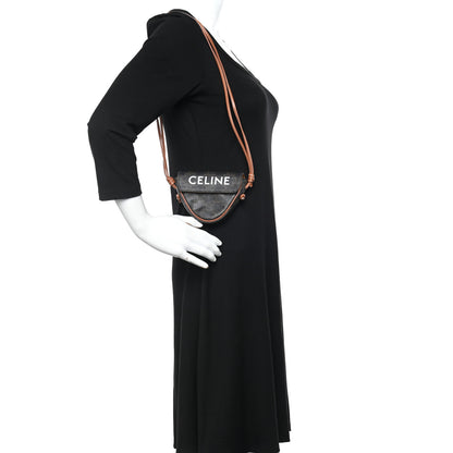 Celine Triomphe Canvas Mini Triangle Crossbody Bag Tan 2 of 8