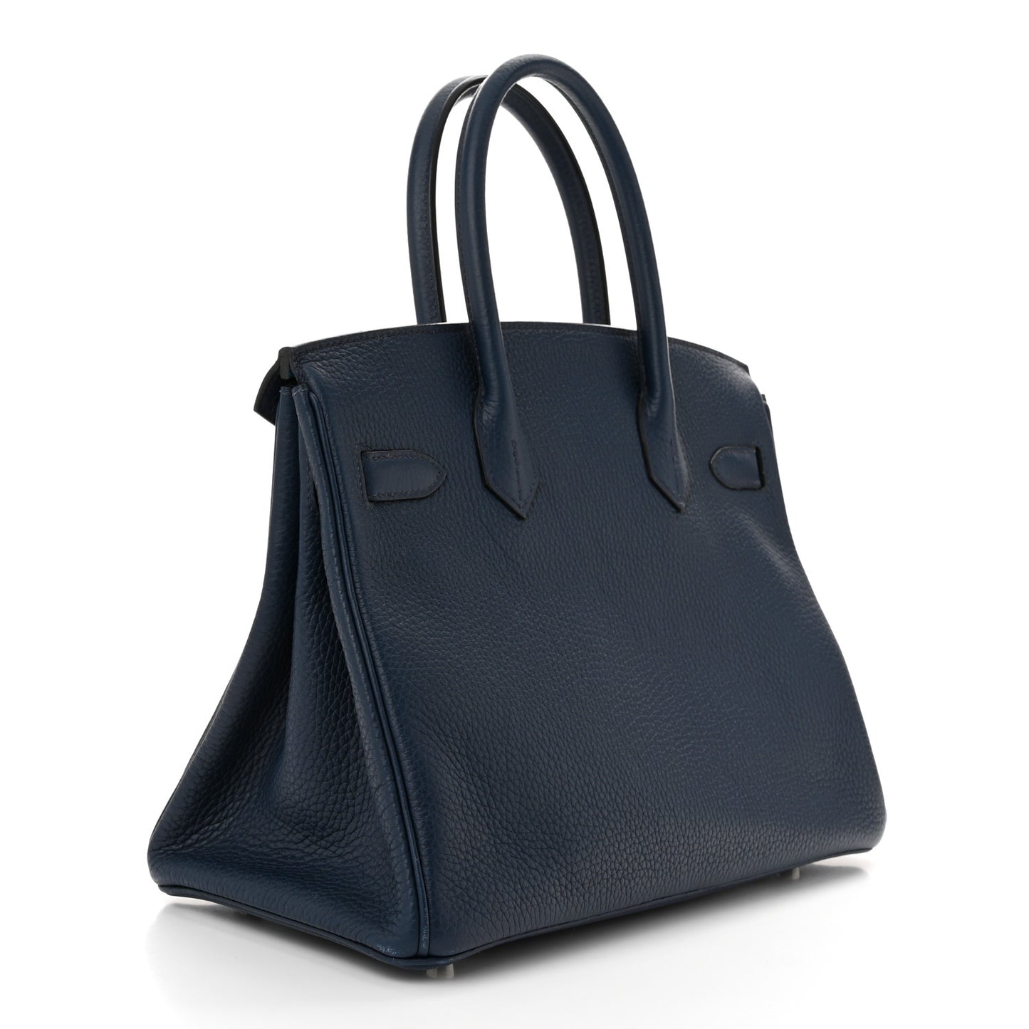 Taurillon Clemence Verso Birkin 30 Bleu De Prusse Bleu Izmir