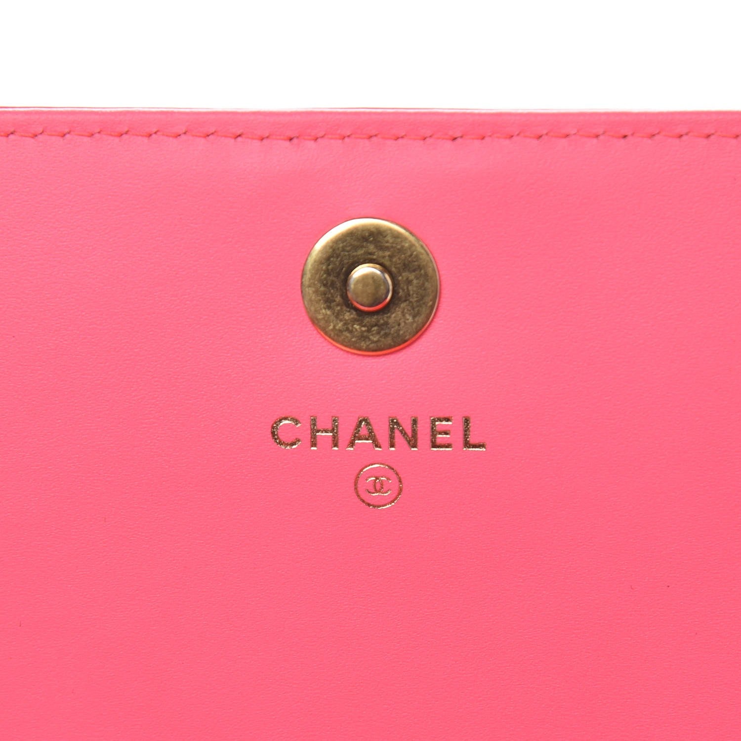 Chanel Patent Quilted Boy Wallet On Removable Chain WOC Pink 6 of 9
