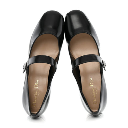 Christian Dior Brushed Calfskin Uniform 30mm Pumps 37.5 Black 2 of 7