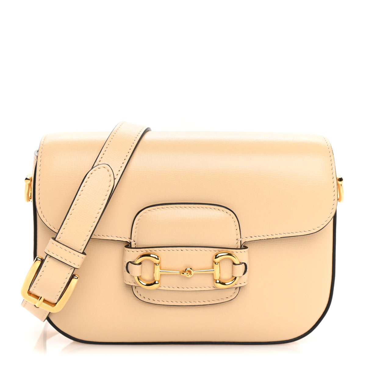 Gucci Azalea Calfskin Web Mini Horsebit 1955 Shoulder Bag Bubble Tea 1 of 8