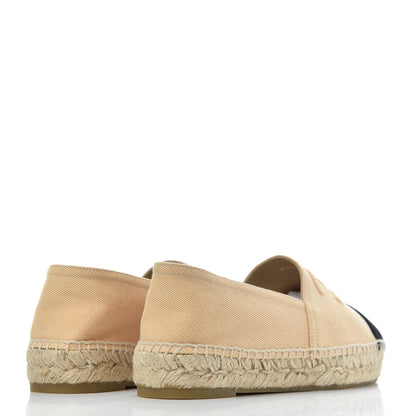 Chanel Denim CC Espadrilles 38 Beige Black 4 of 9