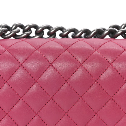 Chanel Lambskin Quilted Small Boy Flap  Dark Pink 7 of 9