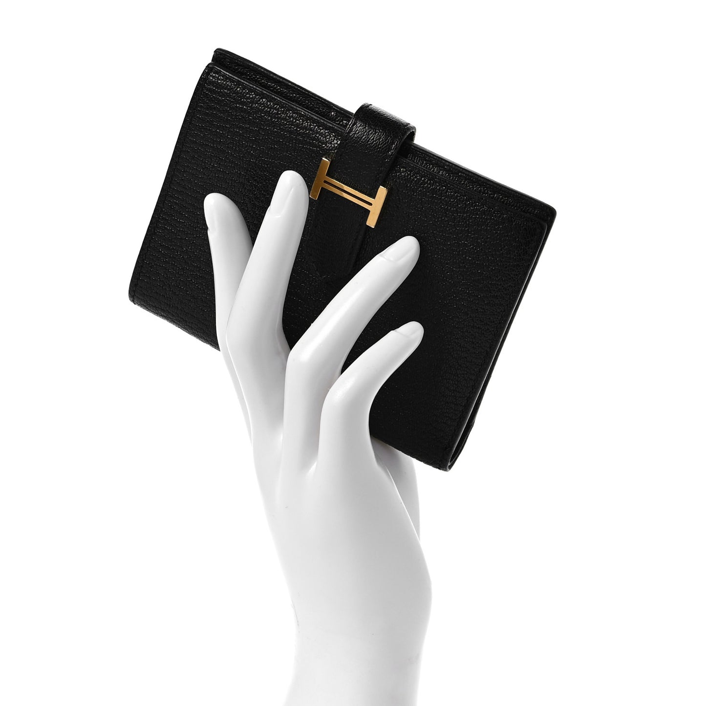 Chevre Mysore Bearn Compact Wallet Black