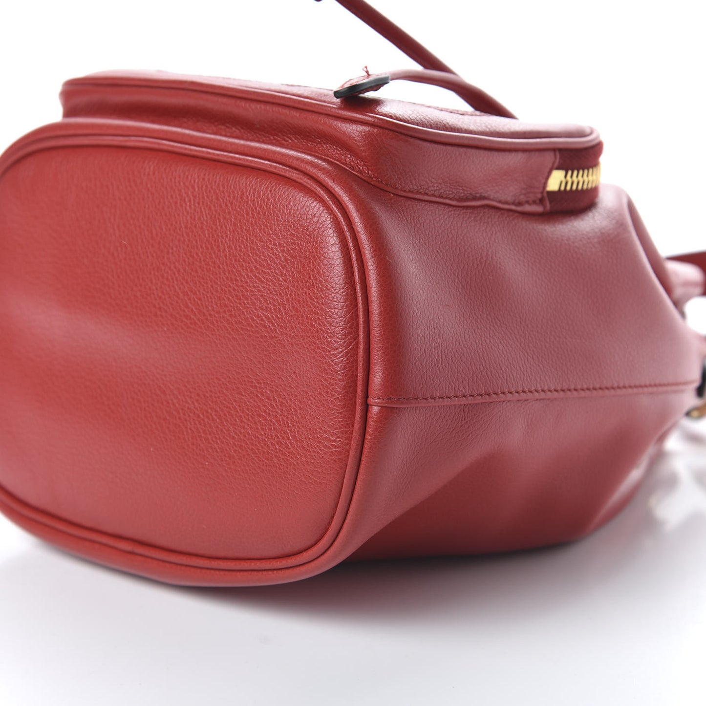 Glace Calfskin Embossed Secchiello Bucket Bag Fuoco