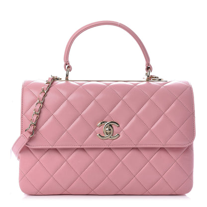 Chanel Lambskin Quilted Medium Trendy CC Flap Dual Handle Bag Pink 1 of 13