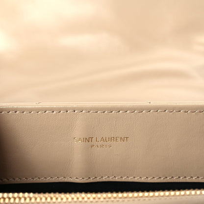 Saint Laurent Calfskin Y Quilted Monogram Small Loulou Chain Satchel Dark Beige 5 of 8