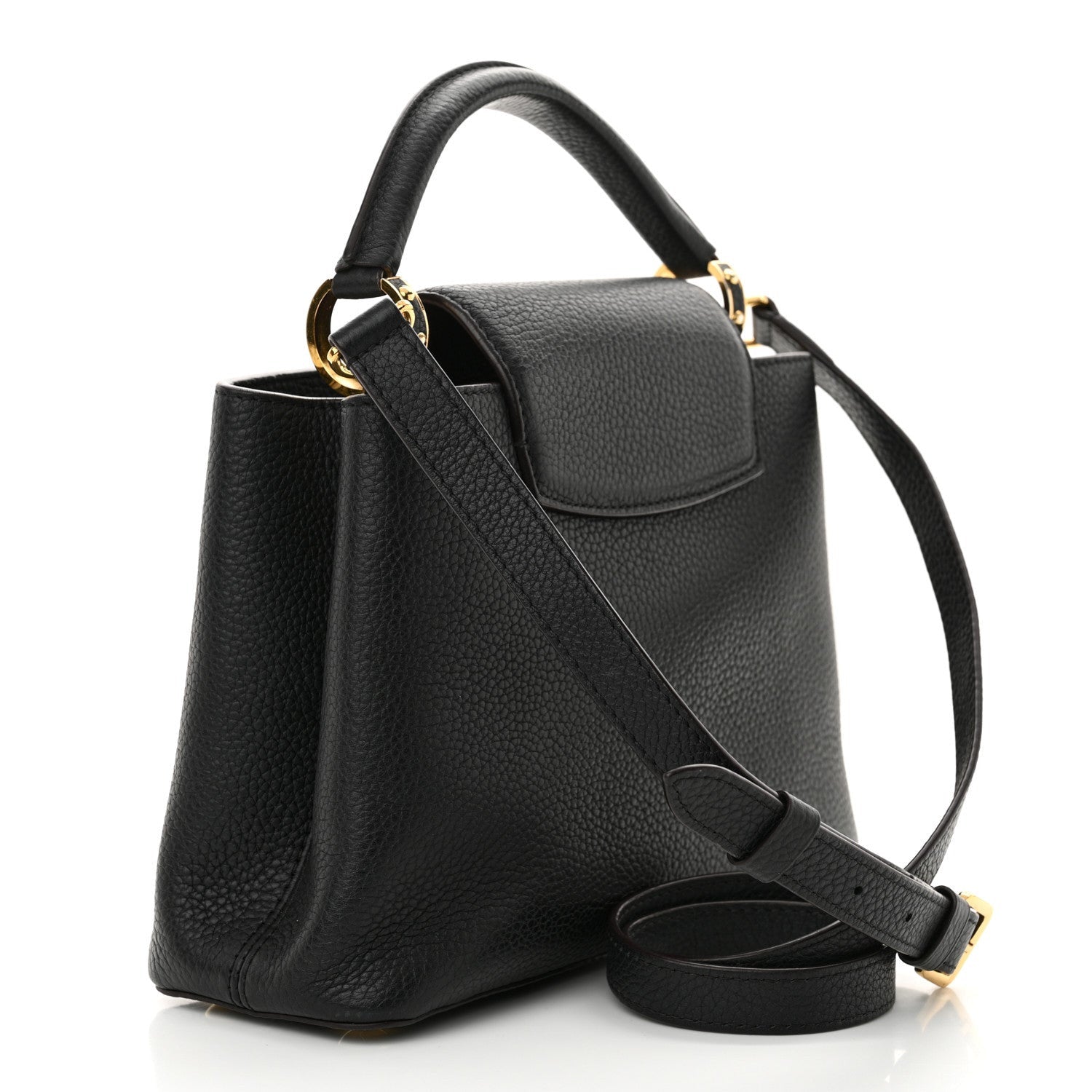 Louis Vuitton Taurillon Capucines BB Black 3 of 7