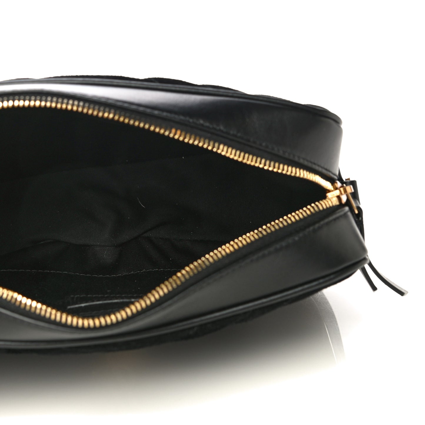 Suede Calfskin Monogram Lou Camera Bag Black