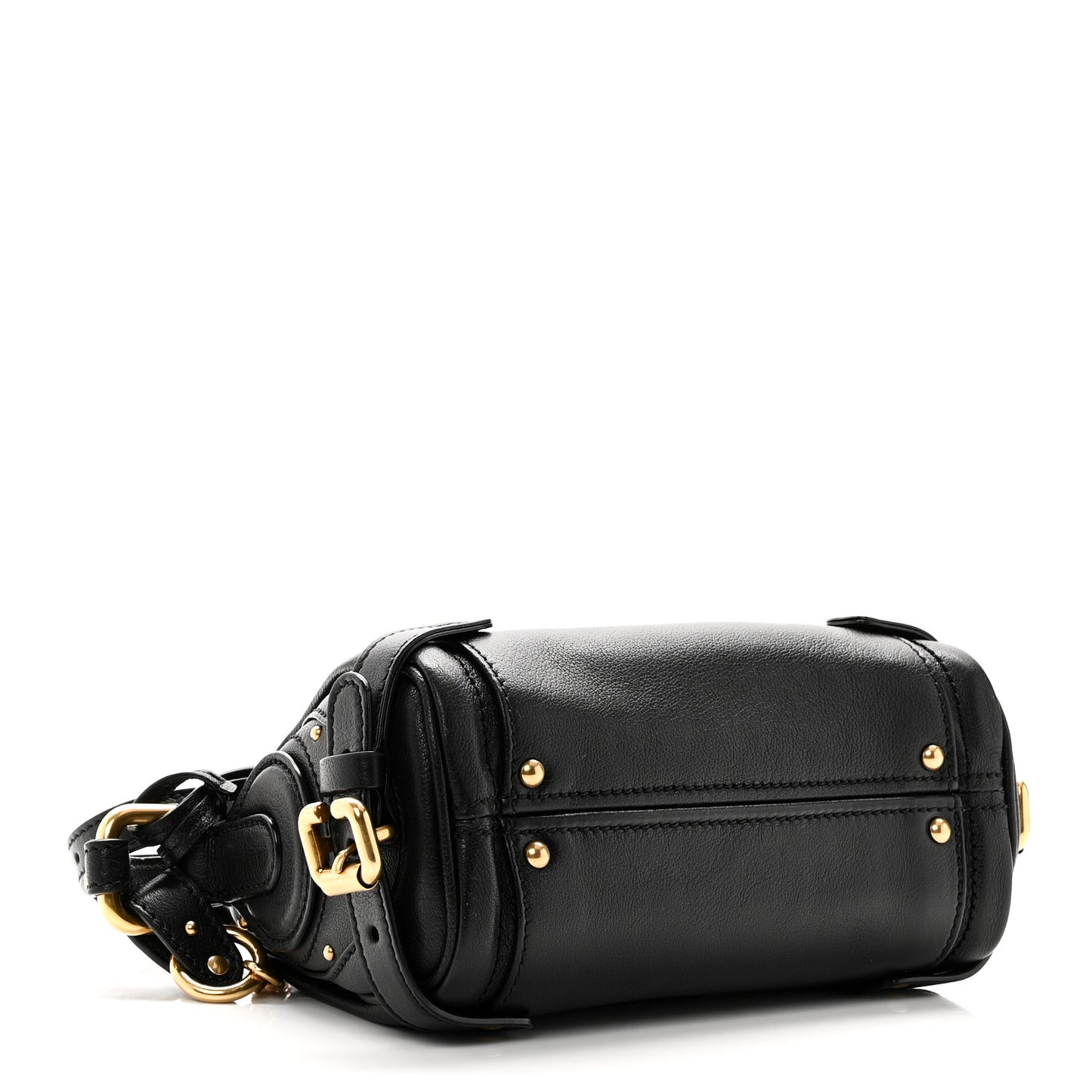 Grained Buffalo Small Paddington Chain Bag Black