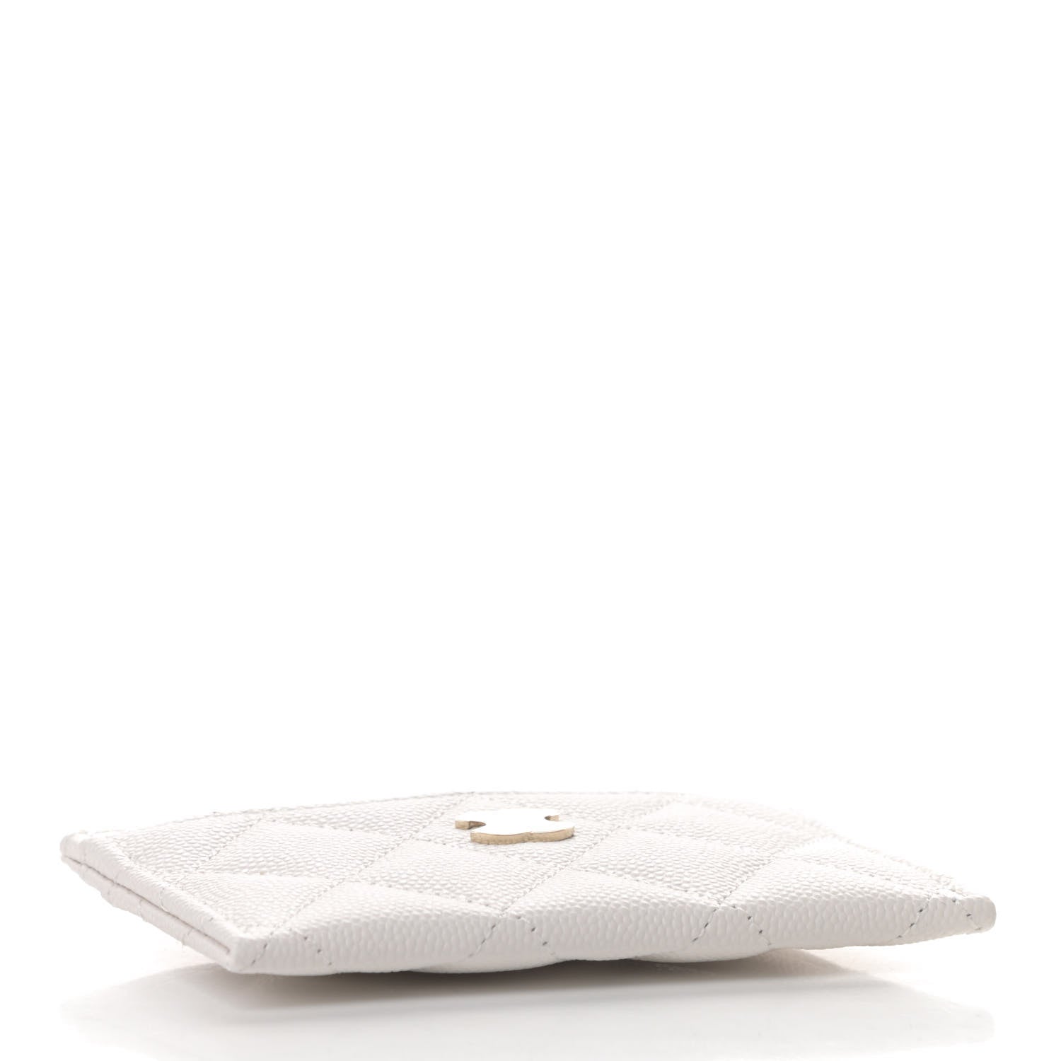 Chanel Caviar Quilted Card Holder White 5 of 10