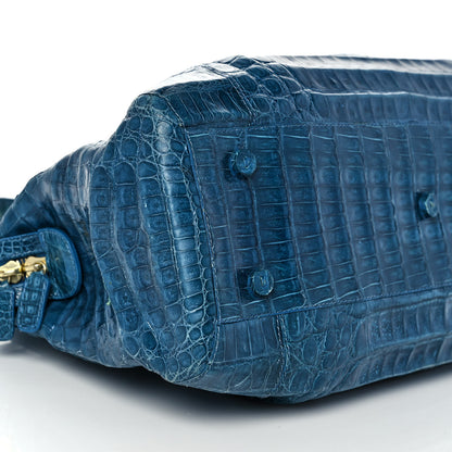 Nancy Gonzalez Crocodile Satchel Blue 6 of 9