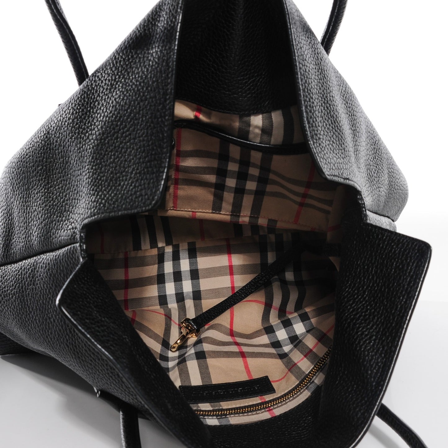 London Grainy Calfskin Medium Baynard Tote Black