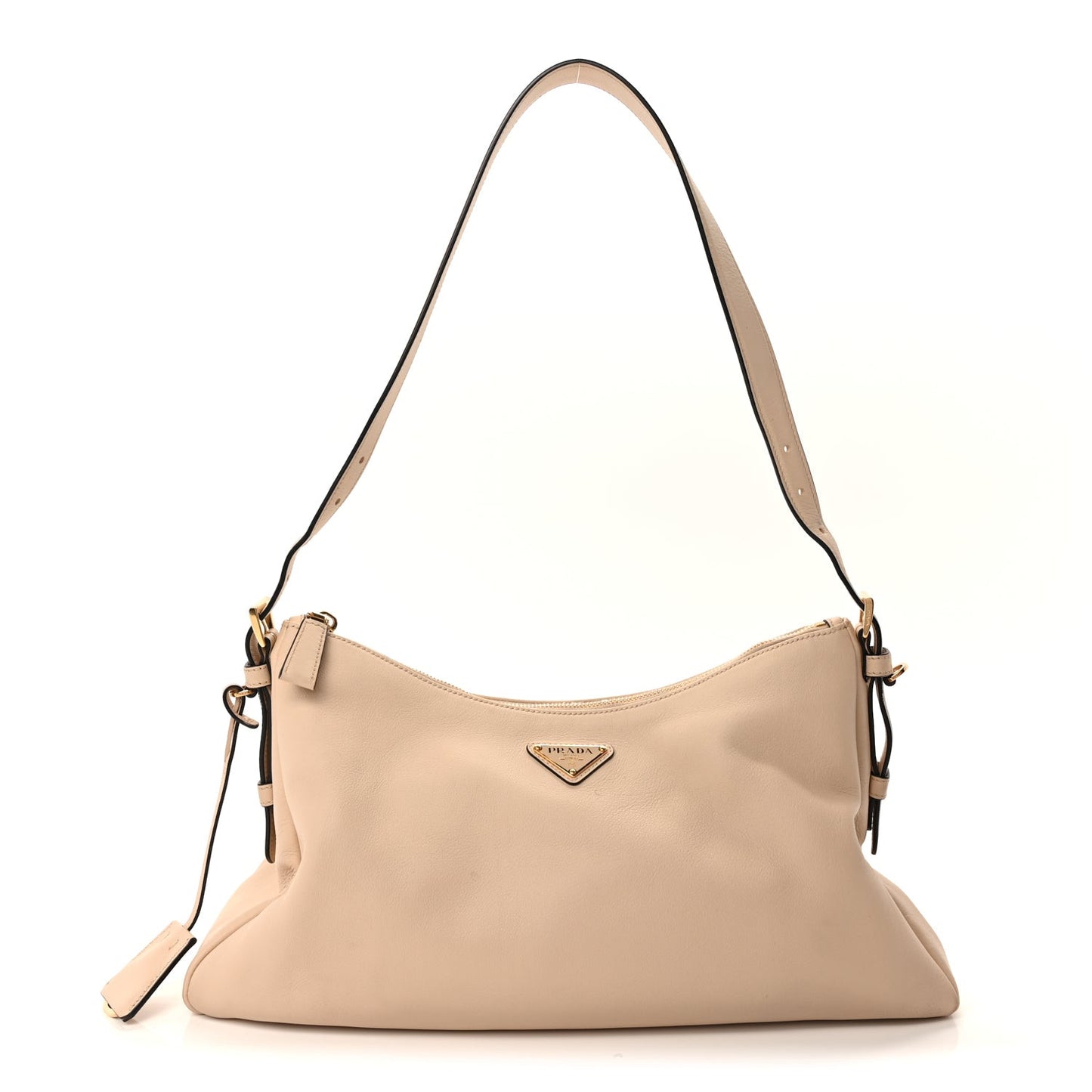 Soft Calfskin Large Aimée Shoulder Bag  Travertine
