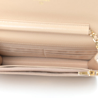 Chanel Caviar Quilted Wallet On Chain WOC Beige 5 of 14