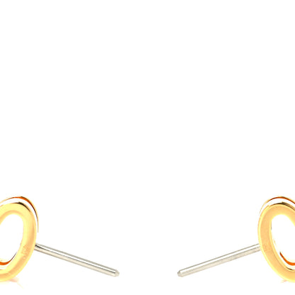 Hermes Gold Lacquered Mini Pop H Earrings Rose Dragee 3 of 5