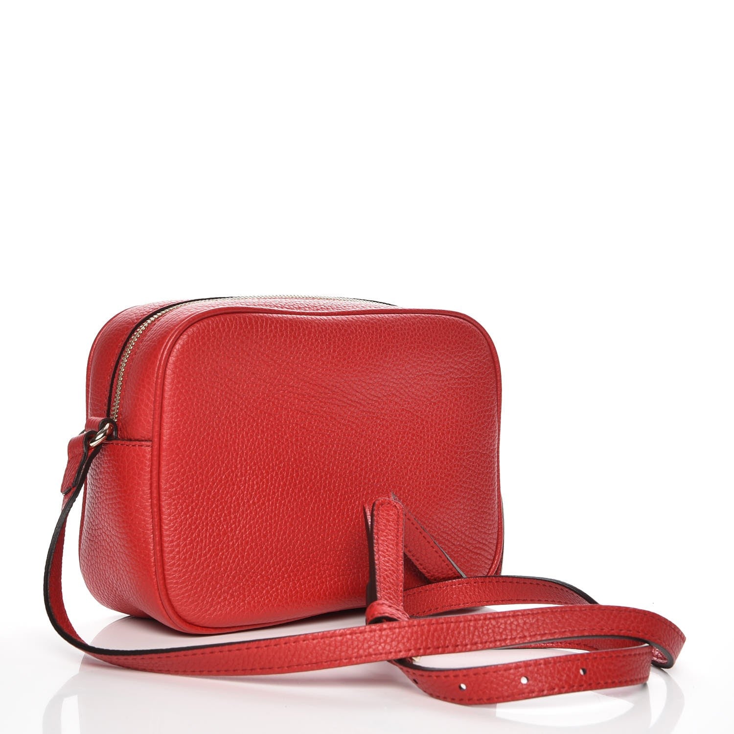 Gucci Pebbled Calfskin Small Soho Disco Bag Tabasco Red 3 of 7