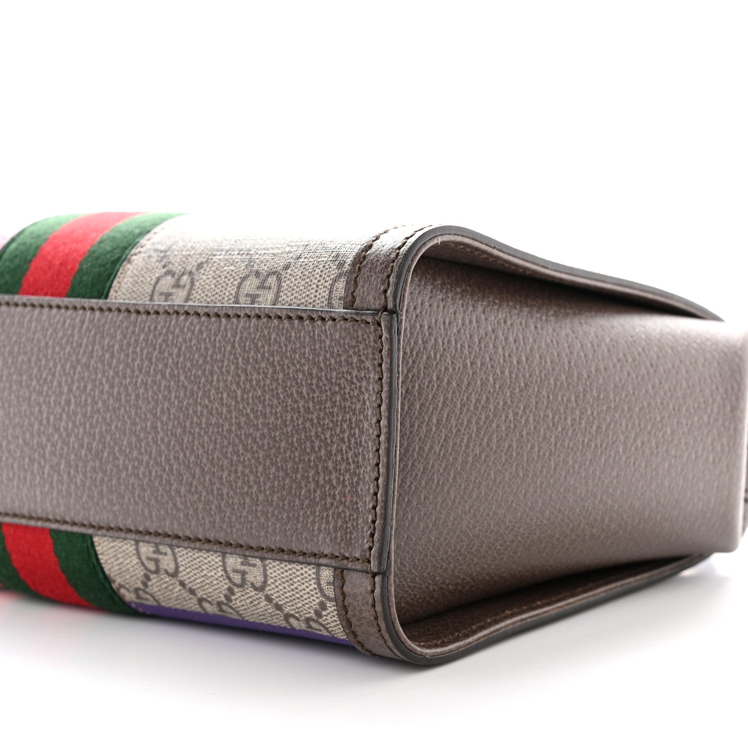 Gucci GG Supreme Monogram Equestrian Web Small Ophidia Tote Bag Beige Multicolor New Acero 10 of 10