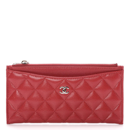 Chanel Iridescent Caviar Quilted Classic Zip Pouch Pink 1 of 8