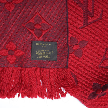 Louis Vuitton Wool Silk Logomania Scarf Rubis 3 of 3