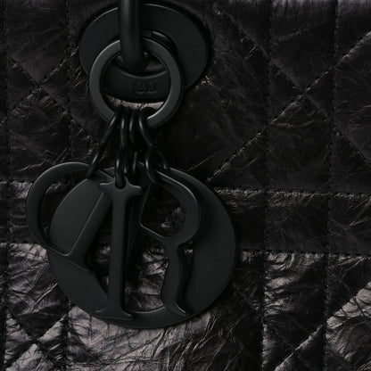 Christian Dior Crinkled Calfskin Macrocannage Medium My ABCDior Lady D-Sire Black 7 of 10
