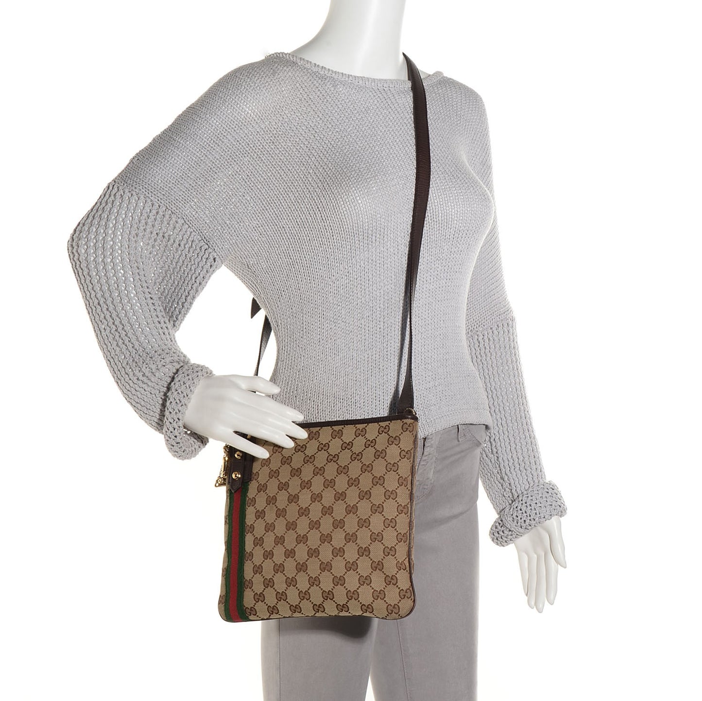 Monogram Web Jolicoeur Charms Messenger Dark Brown