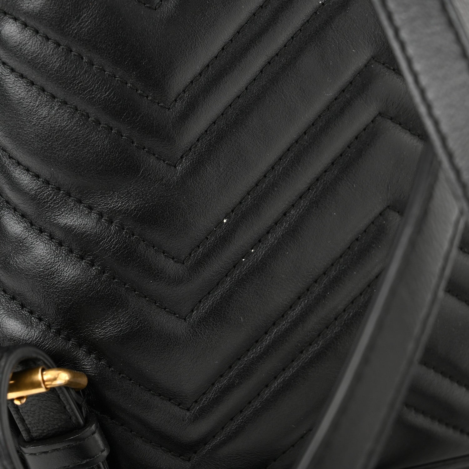 Gucci Calfskin Matelasse Animal Studs GG Marmont Dome Backpack Black 13 of 15