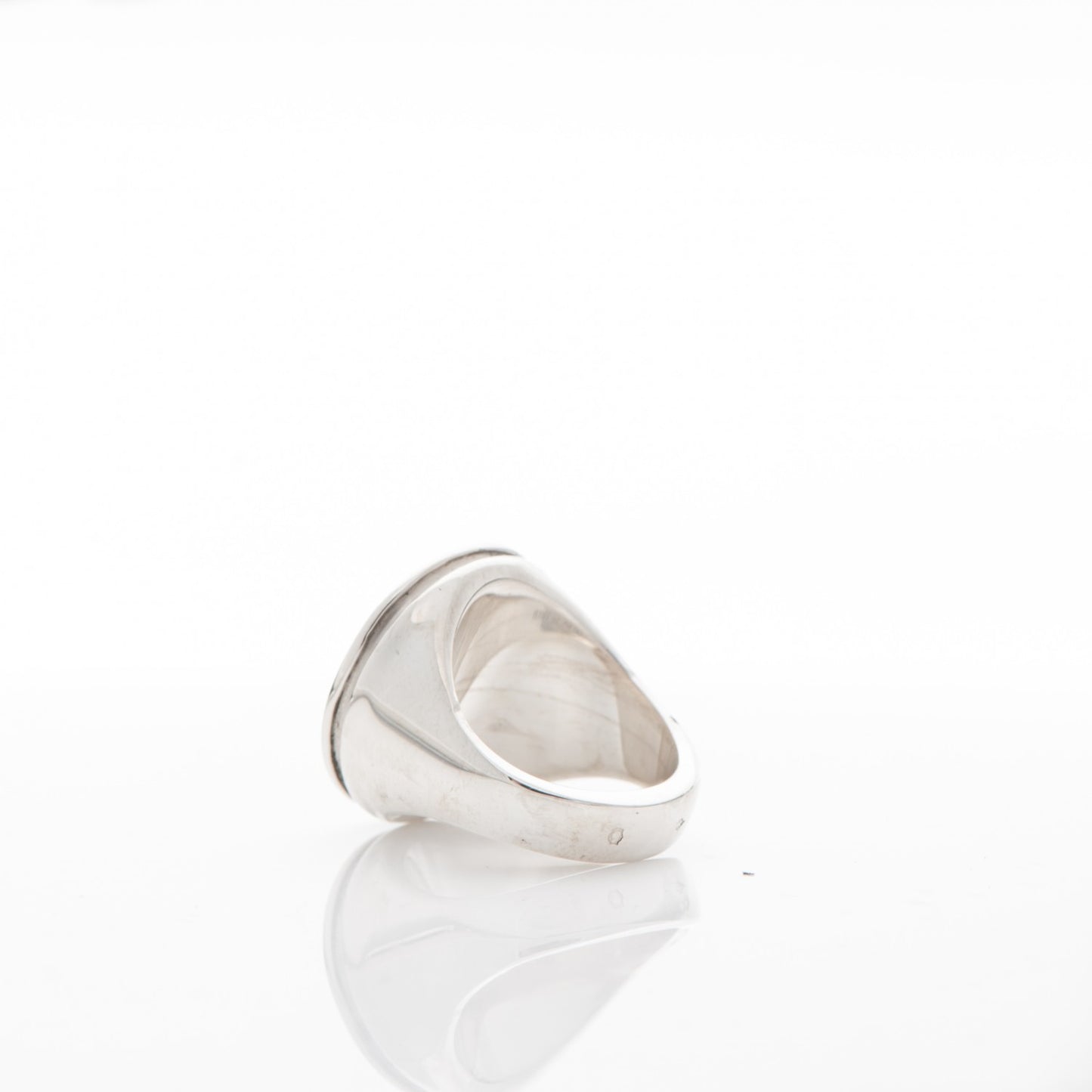 Sterling Silver Enamel Ring 52 6.25 Black