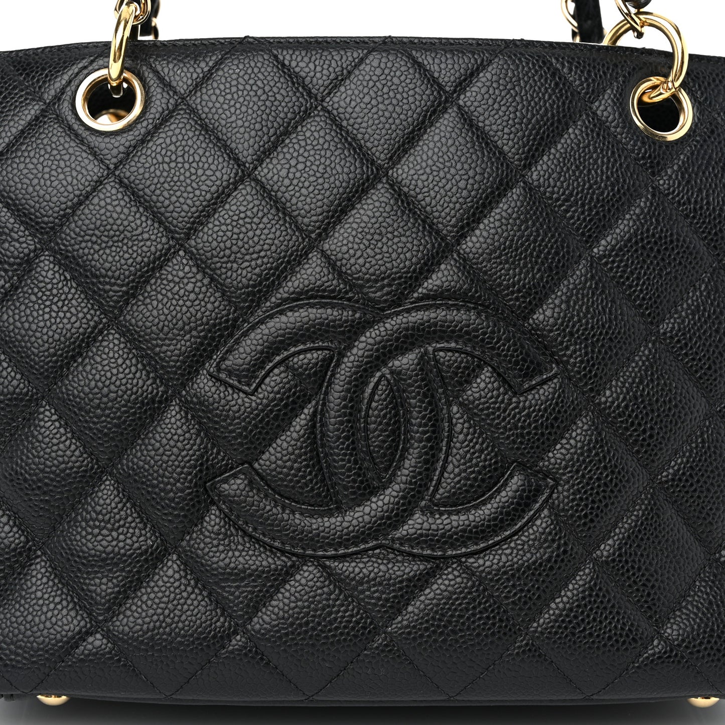 Caviar Quilted Petit Timeless Tote PTT Black