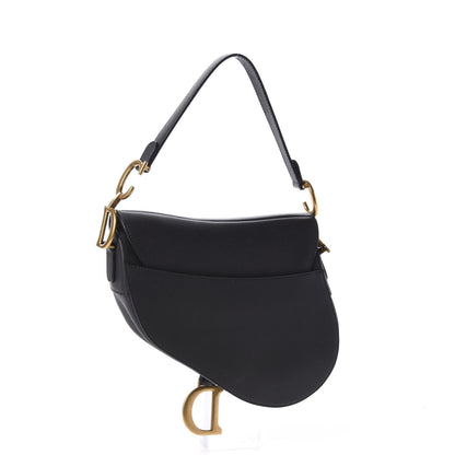 Christian Dior Grained Calfskin Saddle Bag Black 4 of 13