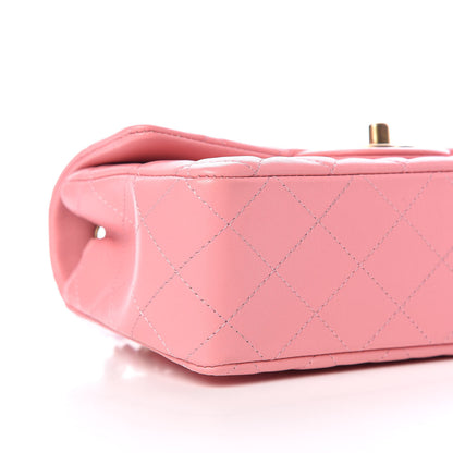 Chanel Lambskin Quilted Mini Rectangular Flap Pink 8 of 10