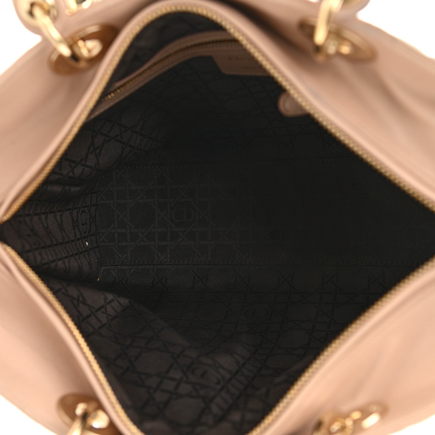 Christian Dior Lambskin Cannage Large Lady Dior Beige 5 of 15