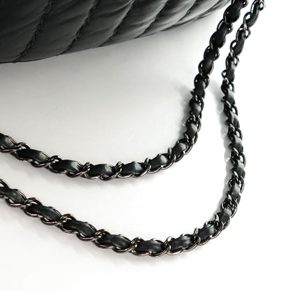 Chanel Lambskin Vertical Stitch Jumbo Single Flap Black 10 of 10