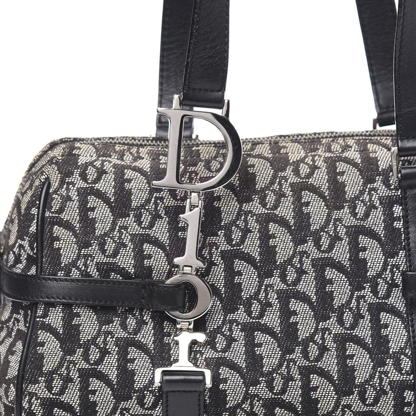 Denim Monogram Charms Shoulder Bag Blue