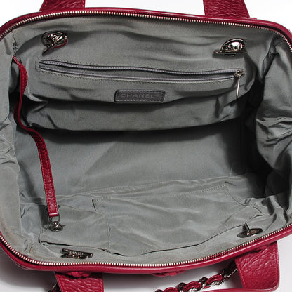 Chanel Calfskin Ultra Stitch Bowler Red 5 of 7