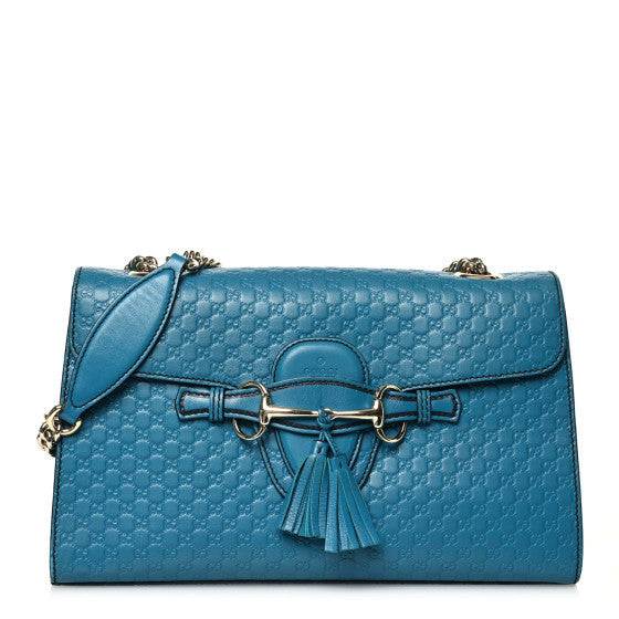 Gucci Soft Microguccissima Medium Emily Chain Shoulder Bag Deep Cobalt 1 of 1