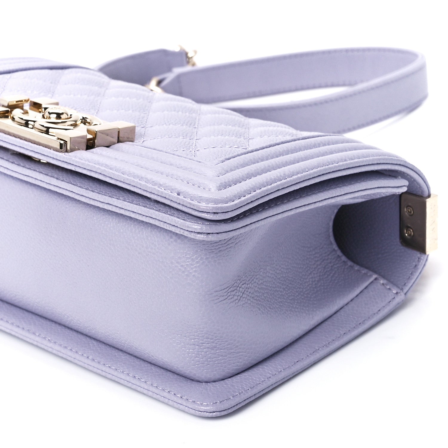 Chanel Caviar Quilted Small Boy Flap Light Purple 11 of 11