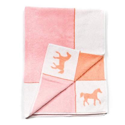 Hermes Cotton Cavalcolor Bath Towel Rose Petale 2 of 5