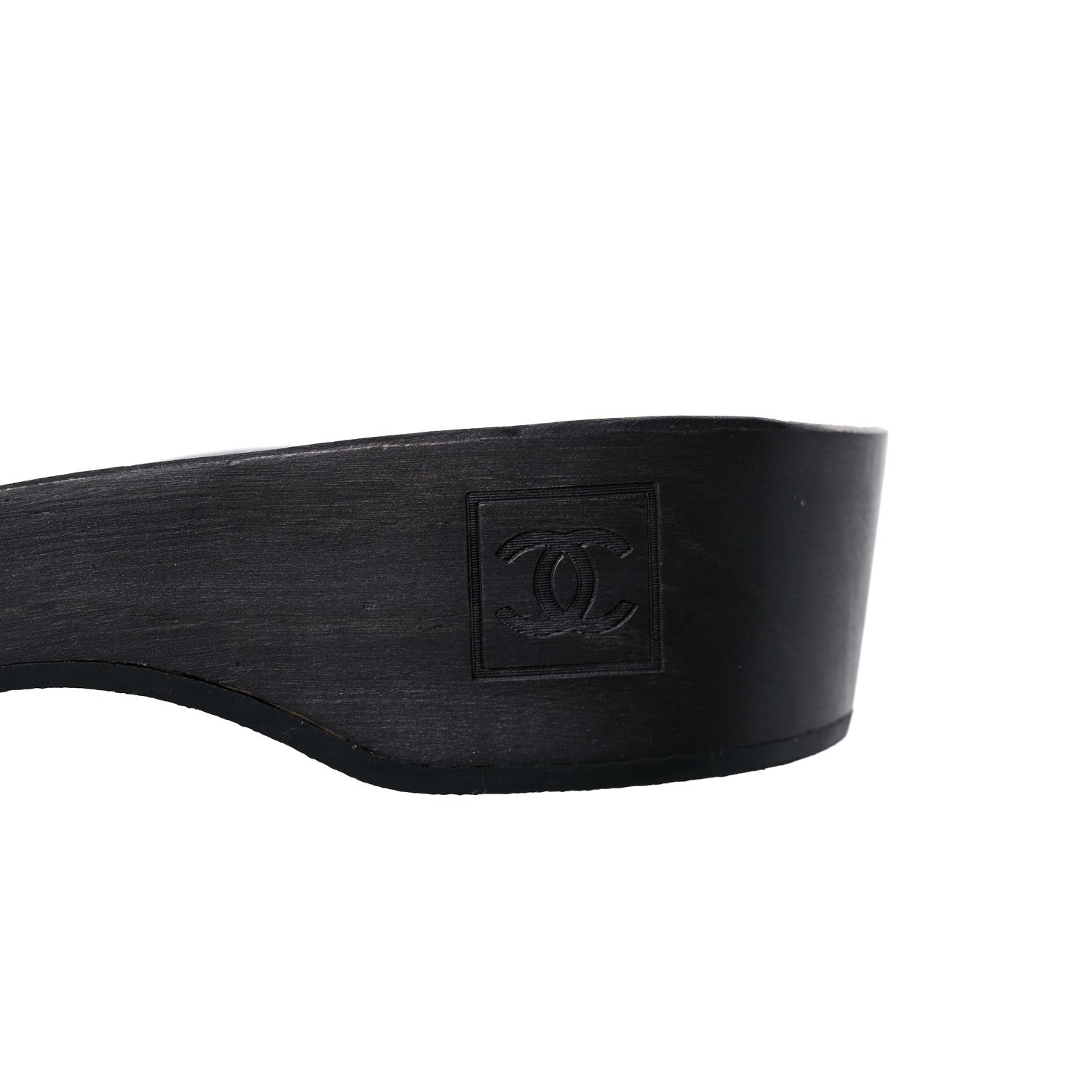 Chanel Suede Wood Sandals 41 Black 11 of 13