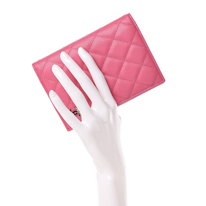 Chanel Caviar Quilted Passport Holder Pink 2 of 8