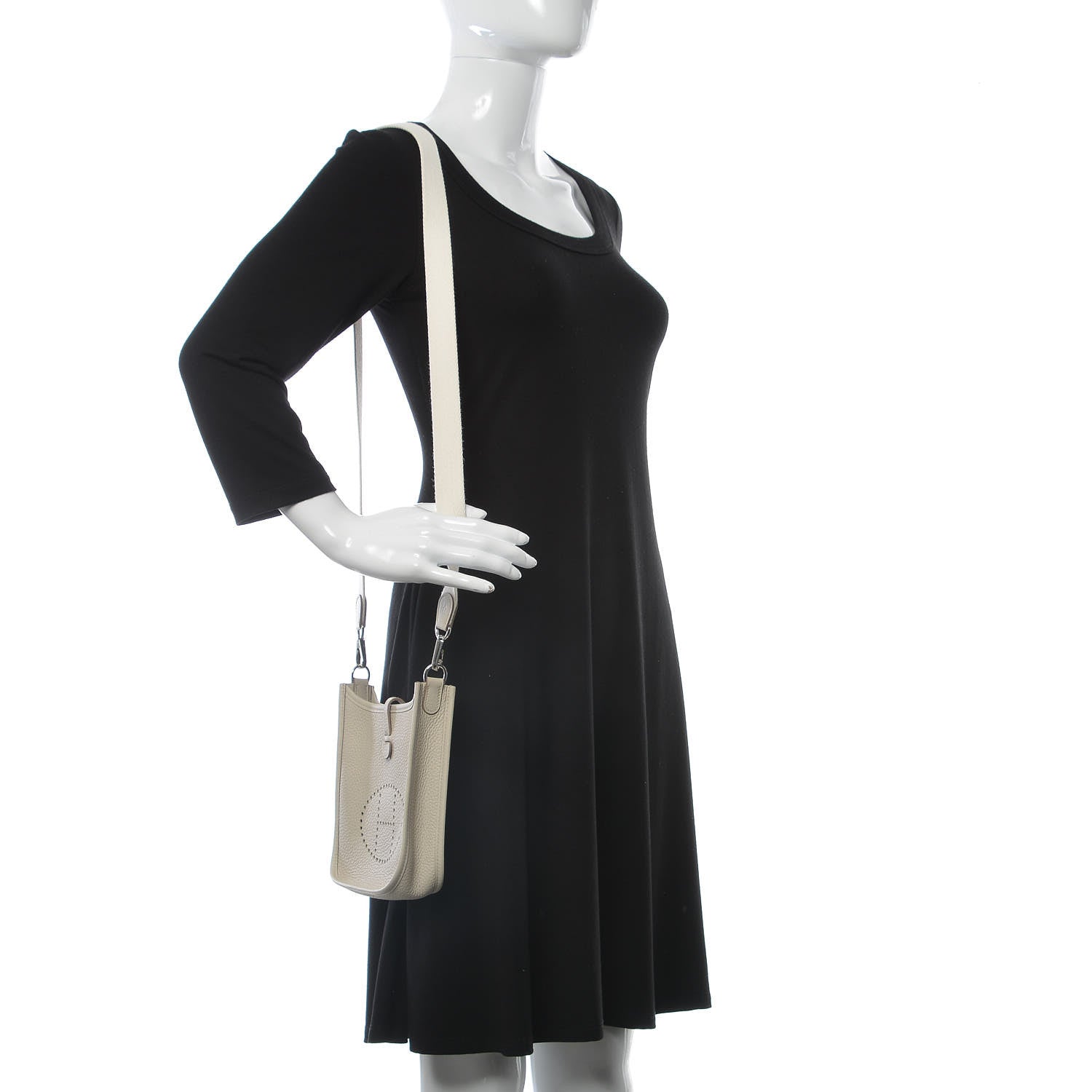 Hermes Taurillon Clemence Evelyne TPM Craie 2 of 11