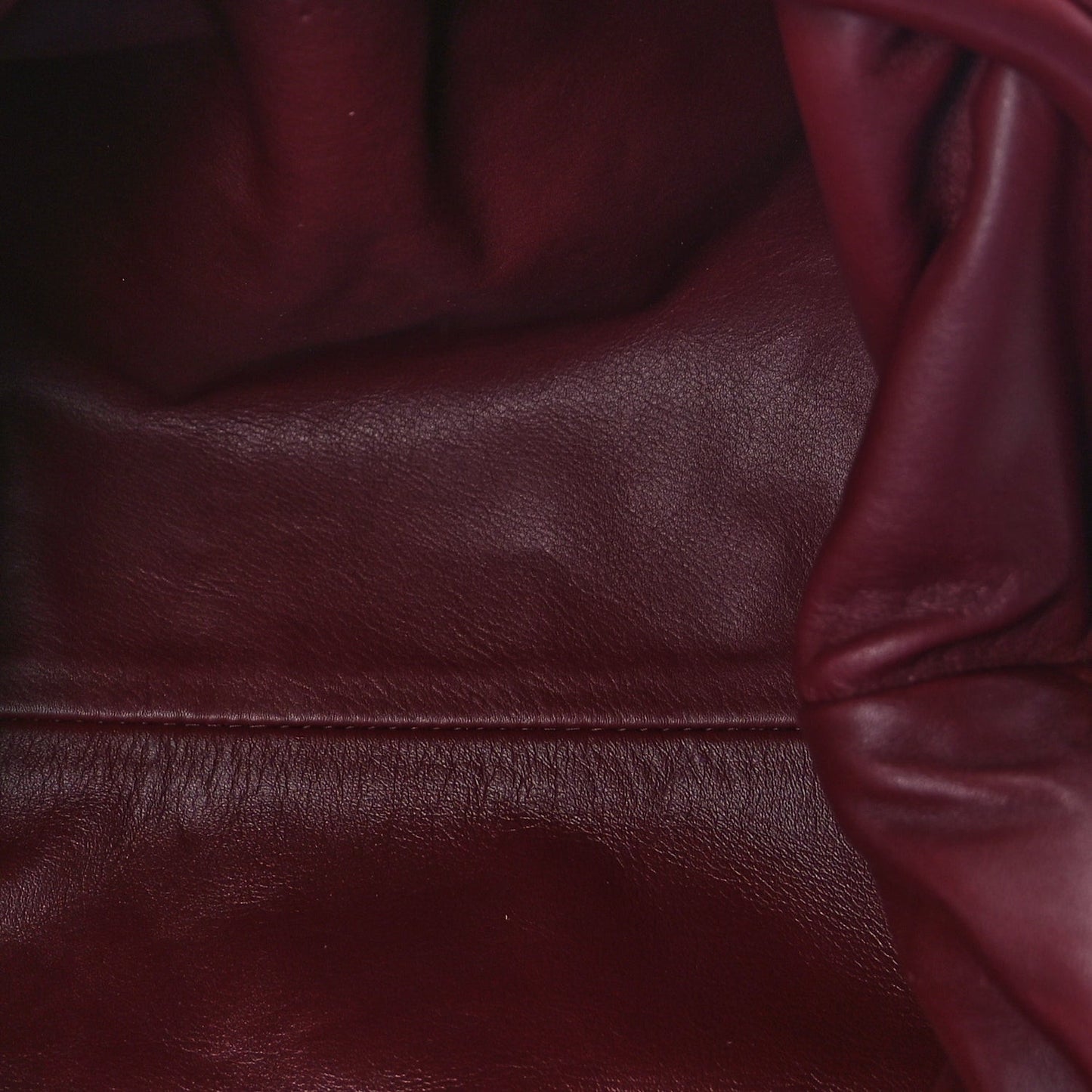 Smooth Butter Calf The Pouch Oversized Clutch  Bordeaux