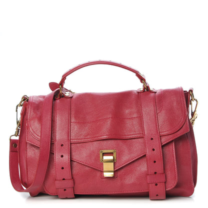 Proenza Schouler Lambskin Medium PS1 Satchel Raspberry 1 of 8